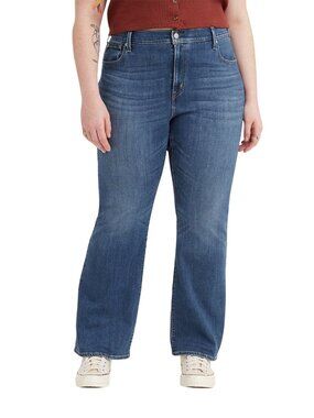 NWT Levi's 726 High Rise Flare Womens Jeans Button Fly Take a Walk Blue 22W